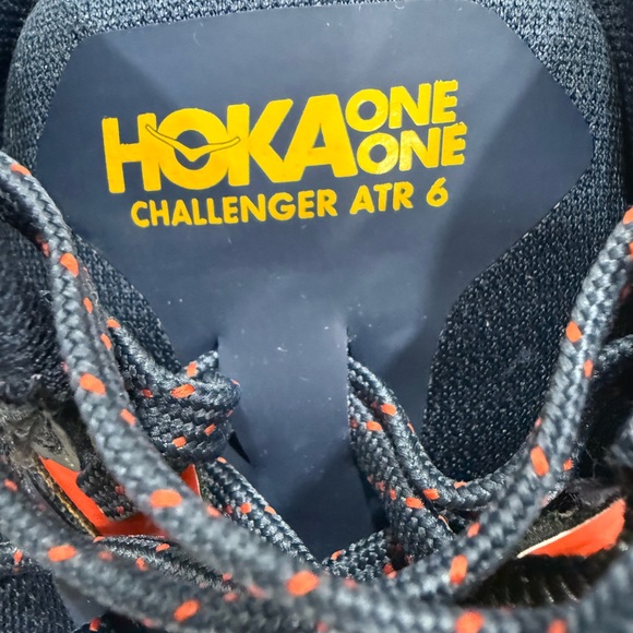 HOKA ONE ONE  CHALLENGER ATR 6 Navy/Orange  and Red Athletic Shoes Size 9.5 - Picture 8 of 9